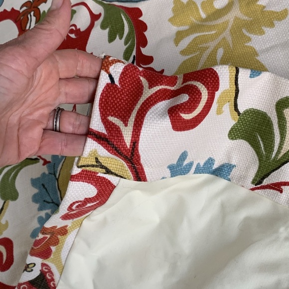 Set‎ of 4 Floral Patterned blackout curtains classic traditional red blue green - Picture 10 of 17